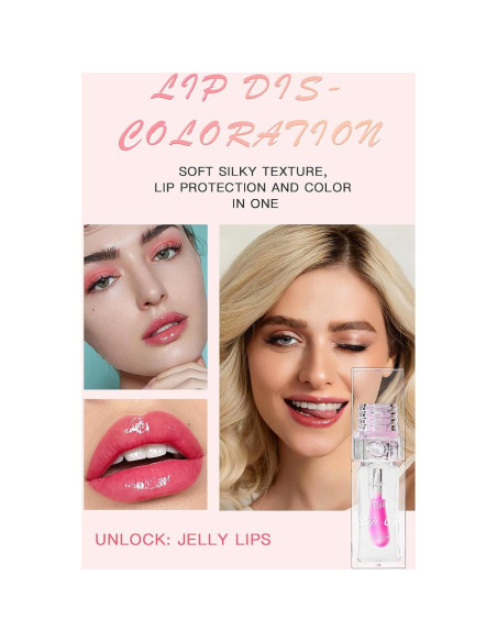 Aceite Labial Mágico Ginaday 2 Pcs Hidratante Color Cambiante