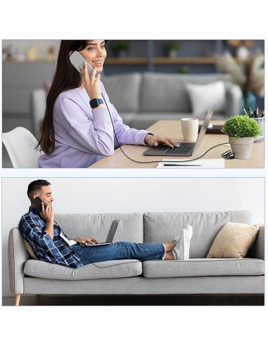 Cargador Rápido 45W USB C Jeenek + Cable 10 Pies Negro