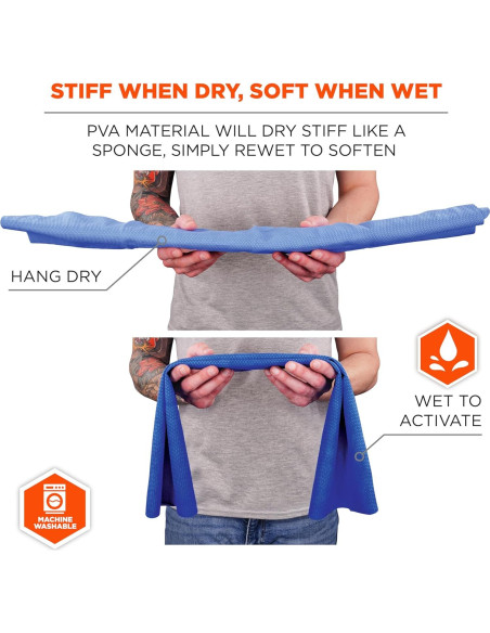 Toalla Evaporativa de Enfriamiento Ergodyne Chill-Its 6602 33x75cm Azul