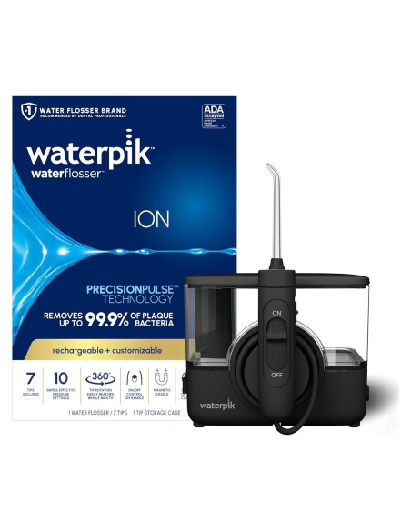 Irrigador Dental Inalámbrico Waterpik ION WF-12 Negro, 10 Configuraciones Irrigador Dental Inalámbrico Waterpik ION WF-12 Negro, 10 Configuraciones