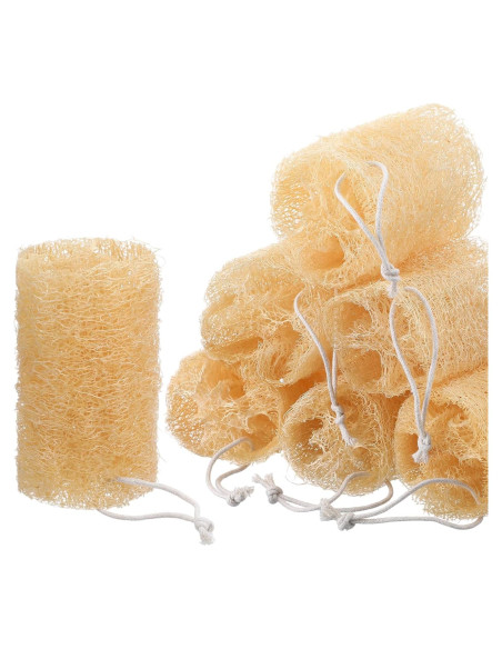 Set de 7 Esponjas de Lufa Natural Exfoliantes para Baño