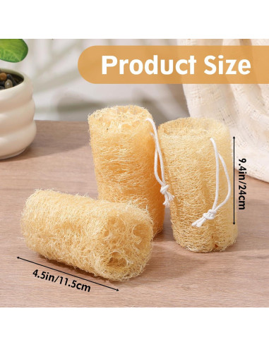 Set de 7 Esponjas de Lufa Natural Exfoliantes para Baño
