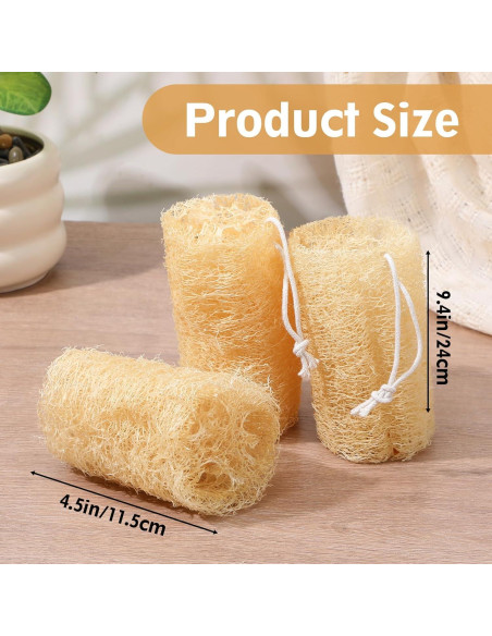 Set de 7 Esponjas de Lufa Natural Exfoliantes para Baño