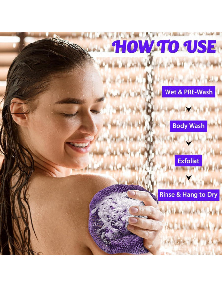 Esponja de Red Exfoliante Africana Larrel 23x18cm Púrpura