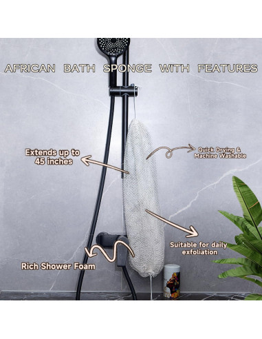 Esponja de Red Africana SubSahara - Exfoliante Suave 114 cm