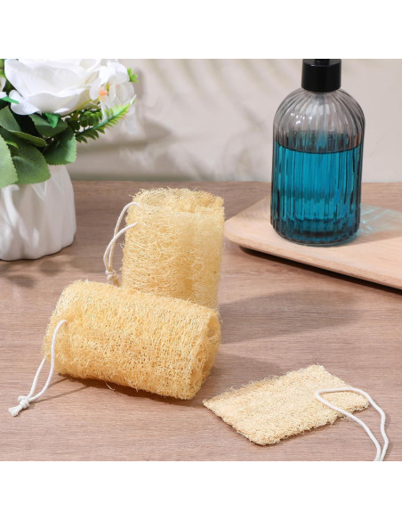 Set de 7 Esponjas de Lufa Natural Exfoliantes para Baño