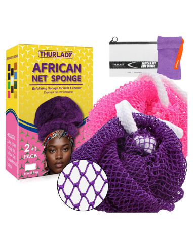 Esponja Exfoliante de Red Africana THURLADY - 2 Unidades