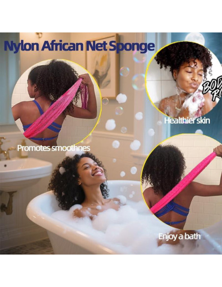 Esponja Exfoliante Africana XUIBEOBA 39.9x10.9 cm para Baño Esponja Exfoliante Africana XUIBEOBA 39.9x10.9 cm para Baño