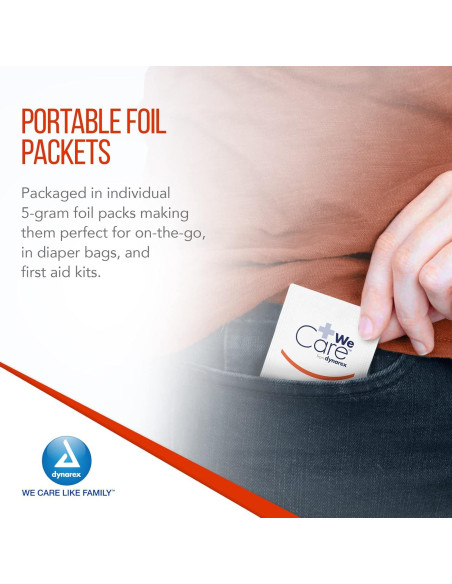 Dynarex Petrolato Blanco 5g - 144 Paquetes para Irritación Piel