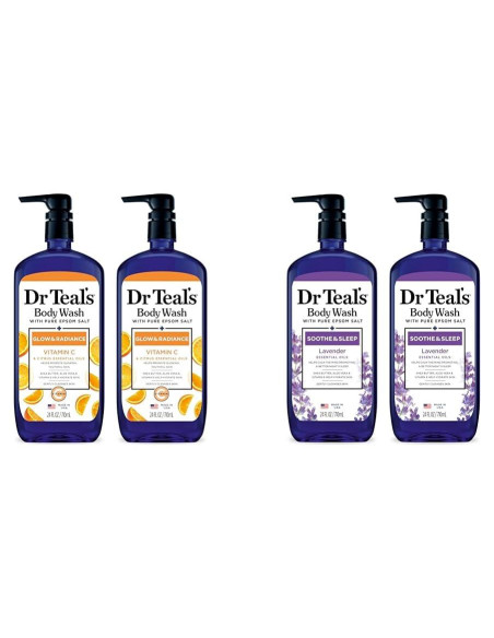 Pack de 2 Gel de Ducha Dr Teal's 710ml Sal de Epsom y Esenciales