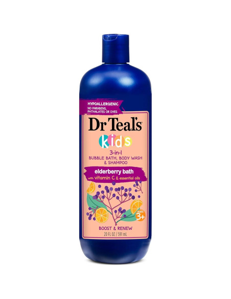 Baño de Burbujas 3 en 1 Dr Teal's para Niños 591 ml y Sal de Epsom 1.36 kg