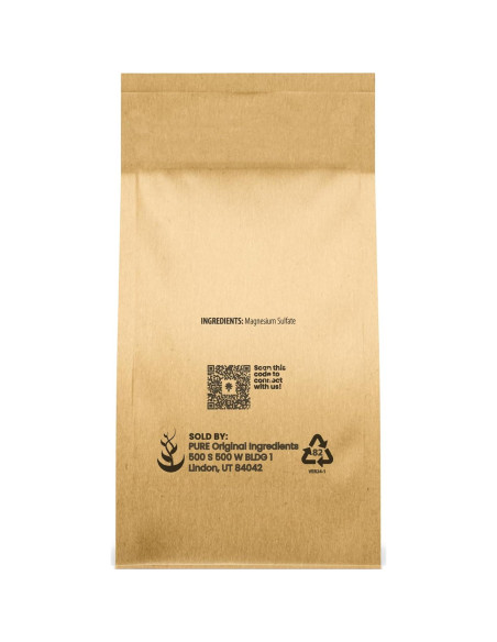 Sal de Epsom Pura 907g - Sulfato de Magnesio Grado Alimenticio