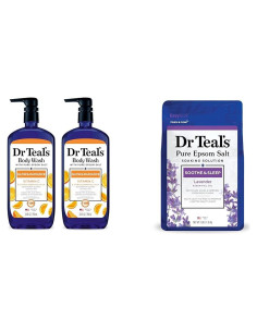 Gel de Ducha Dr Teal's 680ml y Remojo Sal Epsom Lavanda 1.36kg