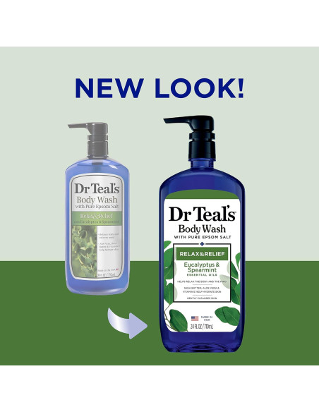 Gel de Baño Dr Teal's Eucalipto y Menta 710 ml x4