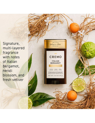 Cremo Antitranspirante Desodorante Bergamota Italiana 75g