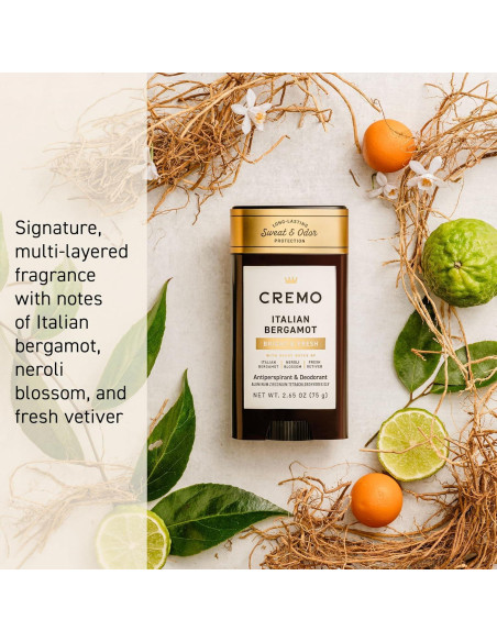 Cremo Antitranspirante Desodorante Bergamota Italiana 75g