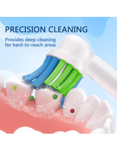 Cabezas de cepillo de repuesto Irfatu para Oral-B - Paquete de 8 2