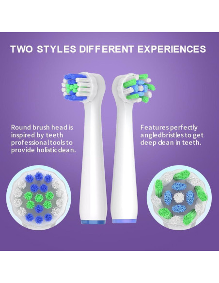 Cabezas de Cepillo de Dientes Eléctrico AodoT - 8 Repuestos Precision Clean para Oral-B