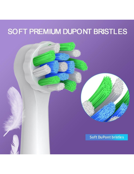 Cabezas de Cepillo de Dientes Eléctrico AodoT - 8 Repuestos Precision Clean para Oral-B