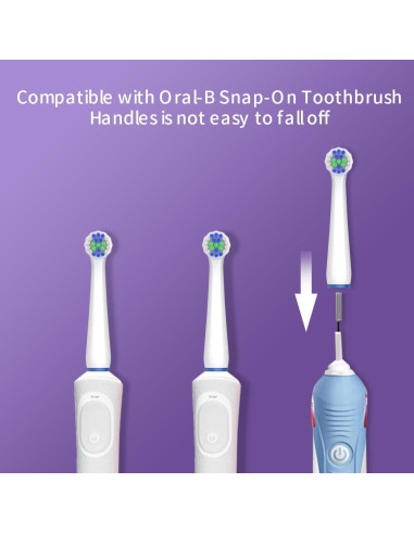 Cabezas de Cepillo de Dientes Eléctrico AodoT - 8 Repuestos Precision Clean para Oral-B