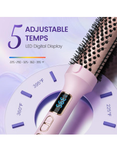 Cepillo Térmico PRITECH 1.5" Cerámico Ajustable Iónico 2