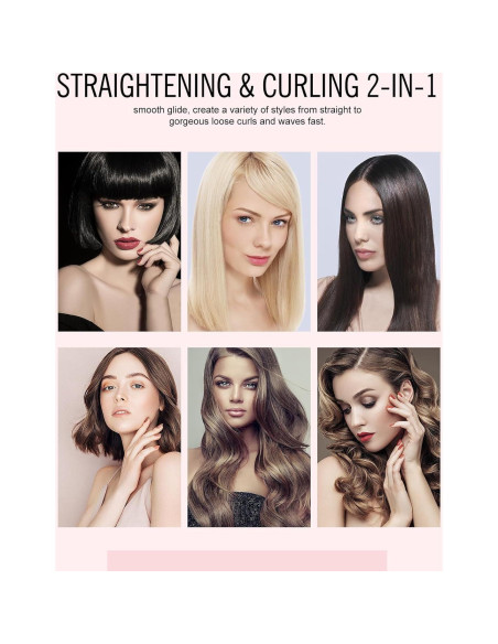 Plancha de Pelo FOCALA Cerámica 1 Pulgada Doble Voltaje Rosa Plancha de Pelo FOCALA Cerámica 1 Pulgada Doble Voltaje Rosa