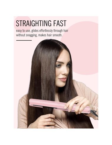 Plancha de Pelo FOCALA Cerámica 1 Pulgada Doble Voltaje Rosa