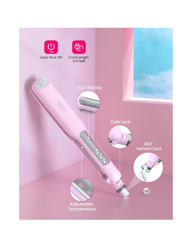 Plancha de Pelo NOVUS NV850 Cerámica 1.4" (3.56 cm) Ajustable