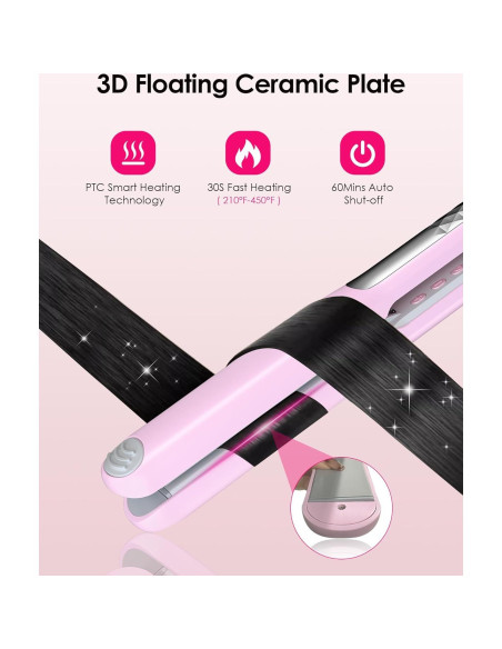 Plancha de Pelo NOVUS NV850 Cerámica 1.4" (3.56 cm) Ajustable