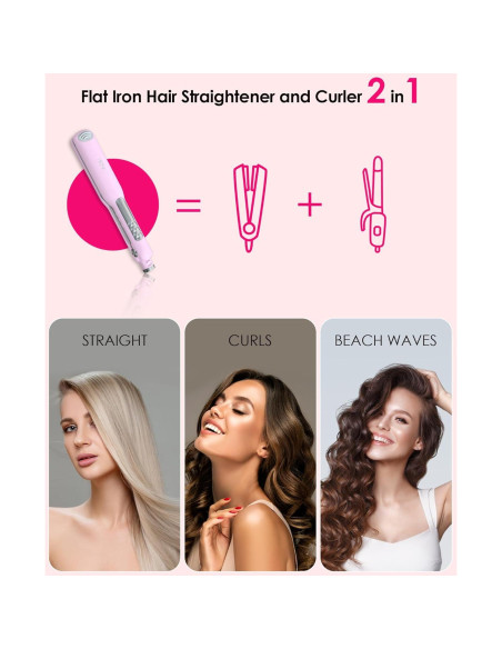 Plancha de Pelo NOVUS NV850 Cerámica 1.4" (3.56 cm) Ajustable