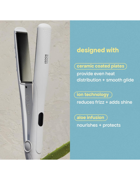 Plancha de Cabello BONDIBOOST 1" con Platos de Aloe