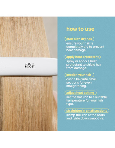 Plancha de Cabello BONDIBOOST 1" con Platos de Aloe