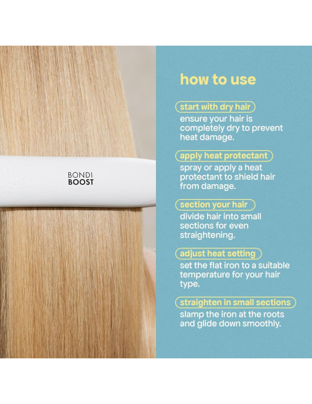 Plancha de Cabello BONDIBOOST 1" con Platos de Aloe