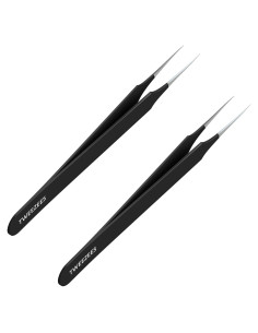 Pinzas de Acero Inoxidable Tweezees para Vello Encarnado - 2 Paquete