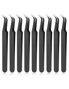 Pinzas de Punta Curvada Honoson 9 Piezas Acero Inoxidable