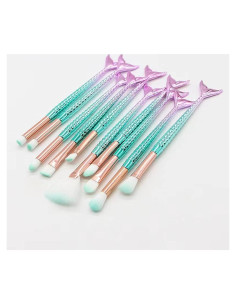 Juego de Brochas de Maquillaje 10 Piezas FULINJOY Cerdas Suaves