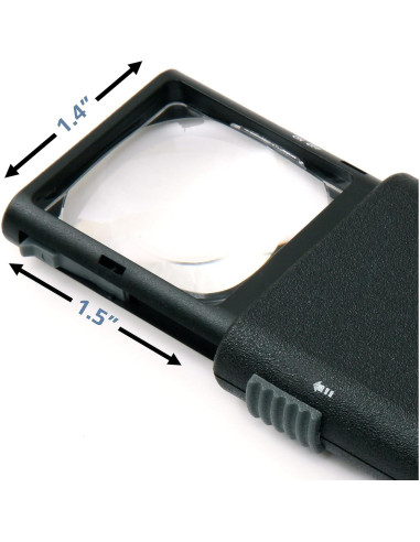 Lupa LED 5x Carson LumiPop LP-66 Compacta Negra