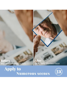 4 Piezas Lupa de Página 3X Fresnel PVC 11.43x17.78cm 2