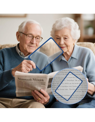 4 Piezas Lupa de Página 3X Fresnel PVC 11.43x17.78cm