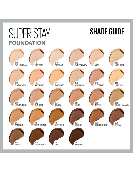 Base Líquida Maybelline Super Stay 24H Cobertura Total 30ml