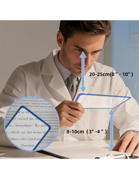 4 Piezas Lupa de Página 3X Fresnel PVC 11.43x17.78cm
