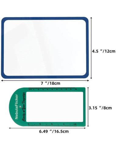 4 Piezas Lupa de Página 3X Fresnel PVC 11.43x17.78cm