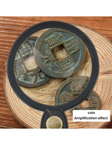 Lupa de bolsillo Tookie 20X HD Plegable Negra 6cm