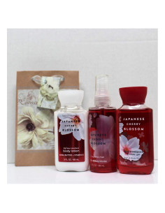 Set de Viaje Bath and Body Works Flor de Cerezo - Gel, Bruma y Loción