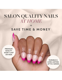 Kit de Uñas Postizas Glamnetic Sorbete de Frambuesa 30 Piezas 2