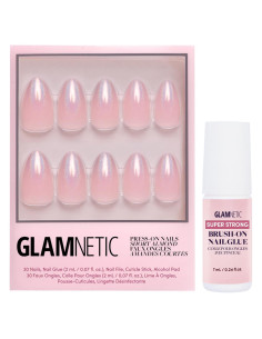 Kit Uñas Postizas Glamnetic Tormenta Invernal 30 Uñas Cortas