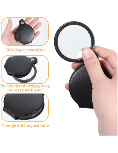 Lupa de Bolsillo 20X Psyqtsuary con Funda Protectora Negra