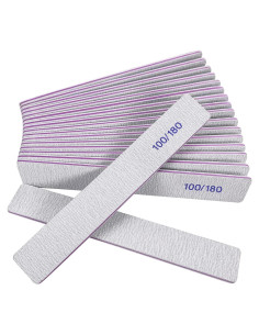 Limas de Uñas HomeyEra 12 Pcs 100/180 Grit Doble Cara