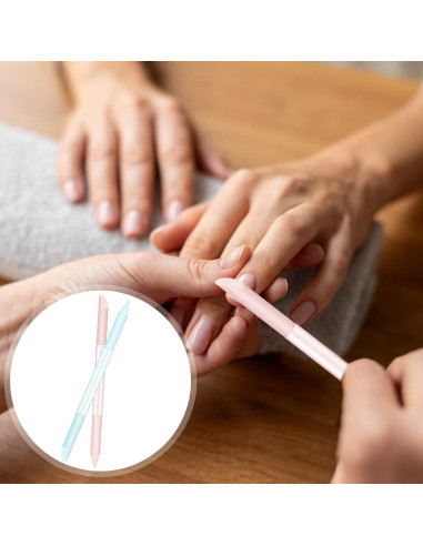 Juego de Empujadores de Cutículas de Vidrio Sliverdew 2 Piezas