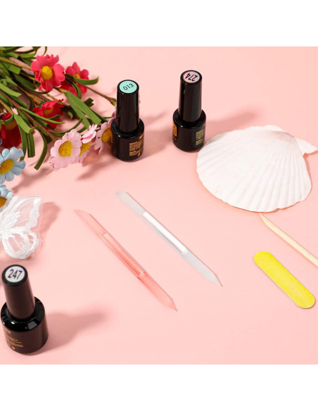 Juego de Empujadores de Cutículas de Vidrio Sliverdew 2 Piezas